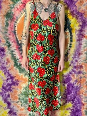 floral slip dress